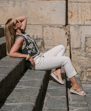 Sandalias con tiras de velcro Amarpies ABZ28637
