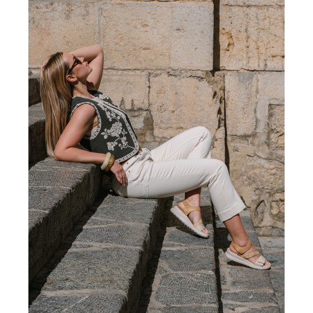 Sandalias con tiras de velcro Amarpies ABZ28637
