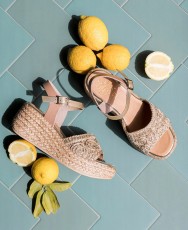 Taupe wedge sandal Porronet Dalia 3164