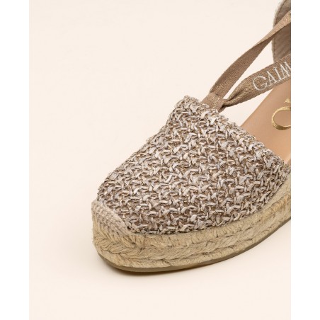 Brown Esparto Wedge Espadrille Gaimo Valenciana