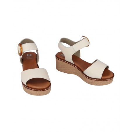 White wedge sandals Dorking Nido D9450
