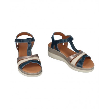 Sandalia de tiras color azul mujer Andares 255835