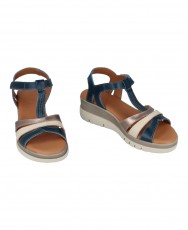 Sandalia de tiras color azul mujer Andares 255835