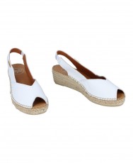 Toni Pons Bernia-P white peep toe espadrilles