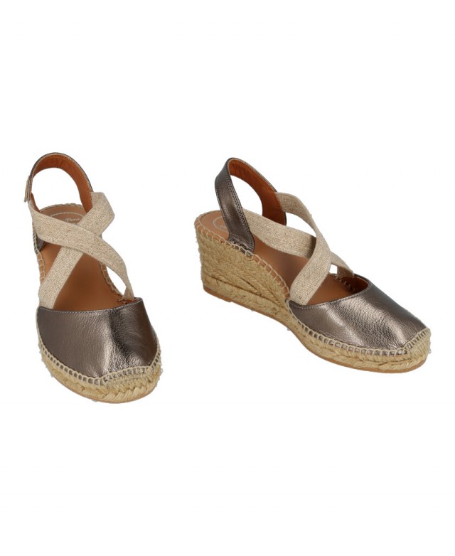 Toni Pons Fabi metallic wedge espadrilles
