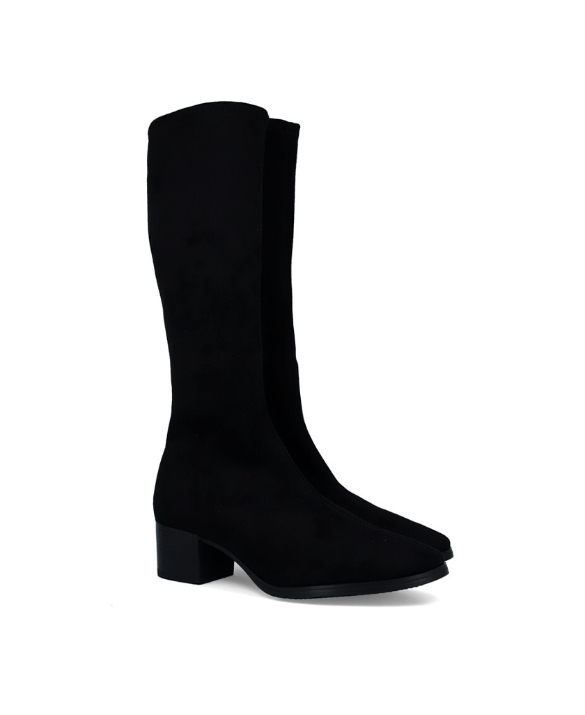 Miss Elastic 78256 Suede Leather Boots