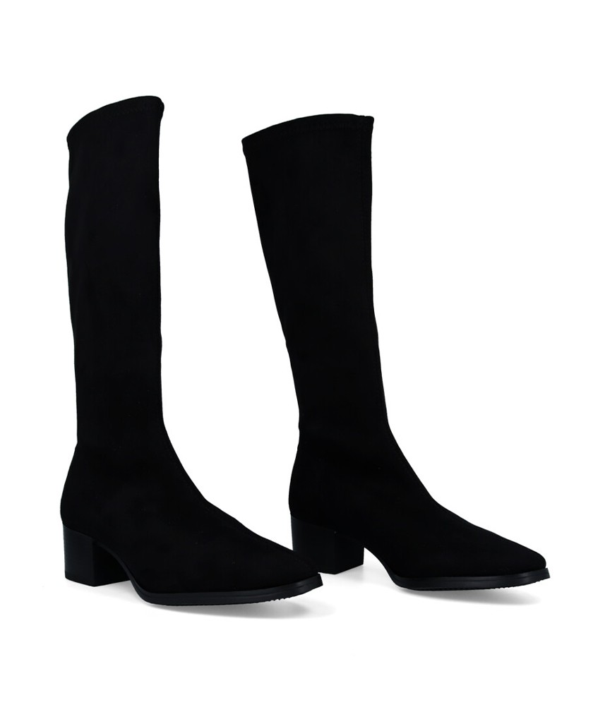 Botas de piel de serraje Miss Elastic 78256
