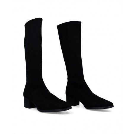 Botas de piel de serraje Miss Elastic 78256
