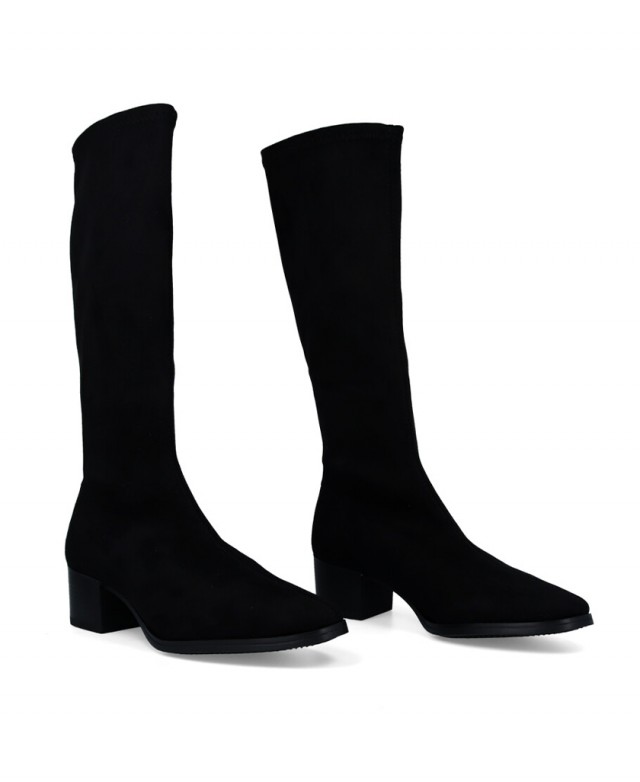 Botas de piel de serraje Miss Elastic 78256 Botas de piel de serraje Miss Elastic 78256