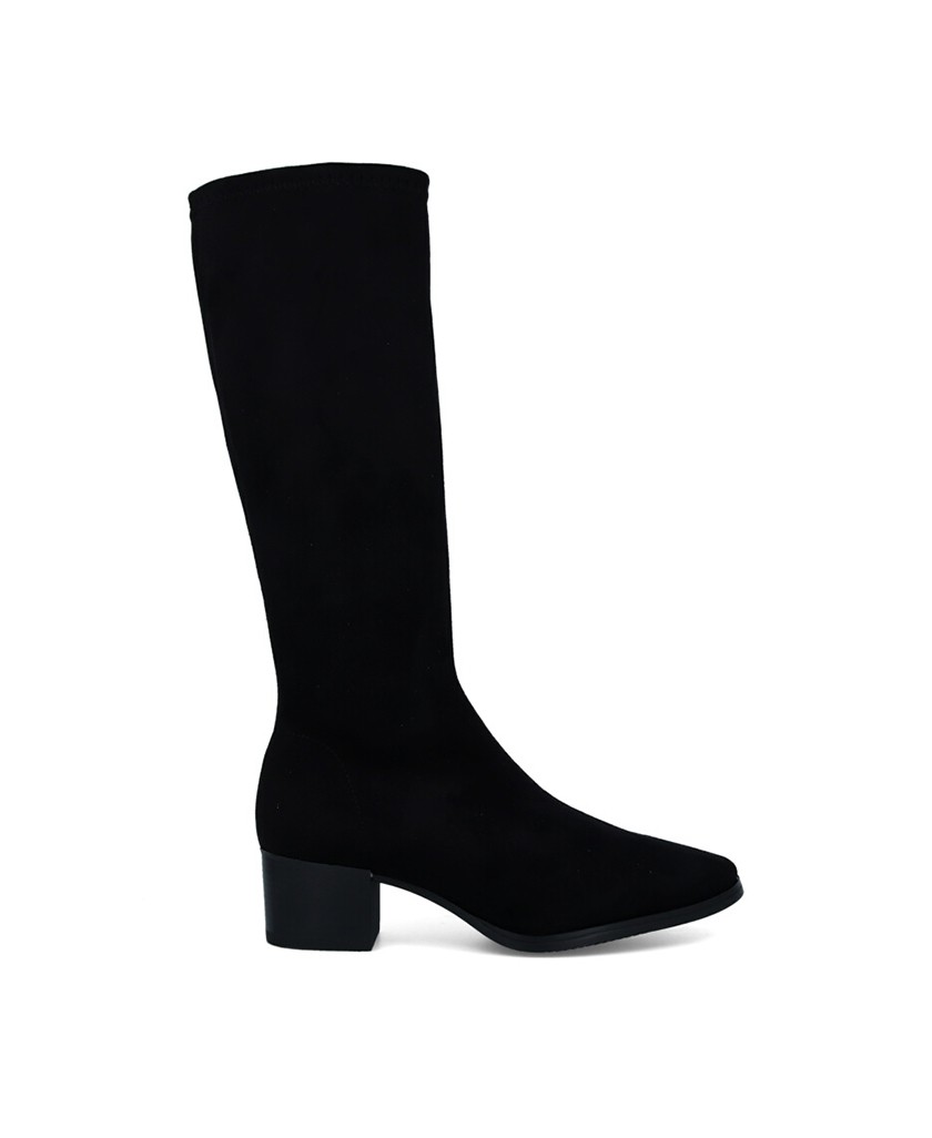 Botas de piel de serraje Miss Elastic 78256