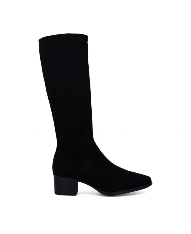 Botas de piel de serraje Miss Elastic 78256 Botas de piel de serraje Miss Elastic 78256