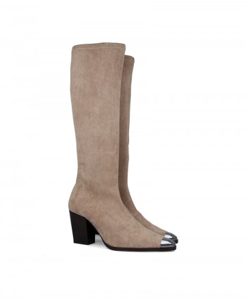 Botas de mujer color camel Miss Elastic 78133