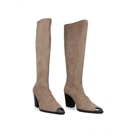 Botas de mujer color camel Miss Elastic 78133