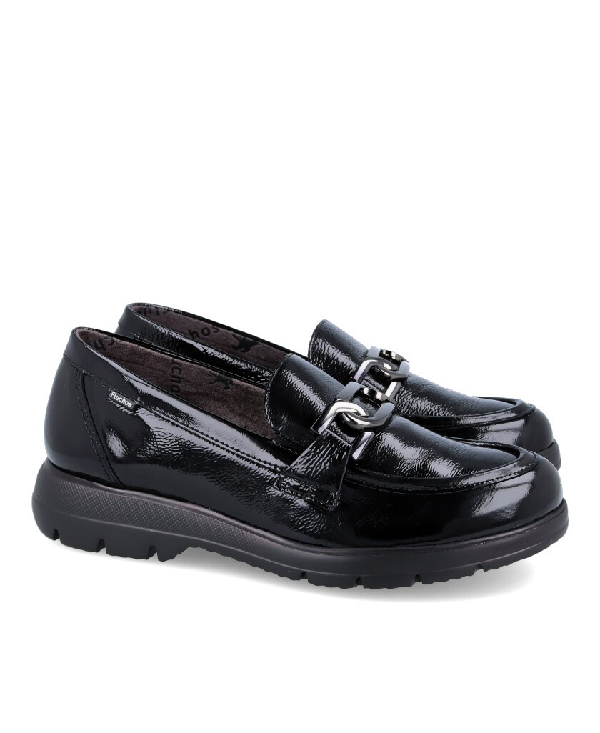 Zapatos de para mujer en color negro Caracteristicas mocasin cuna 3 cm piso extra light exterior piel e interior transpirable p