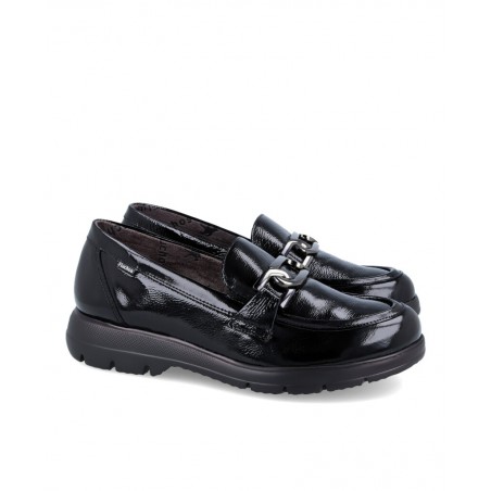 Zapatos de para mujer en color negro Caracteristicas mocasin cuna 3 cm piso extra light exterior piel e interior transpirable p
