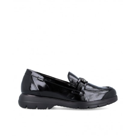 Zapatos de para mujer en color negro Caracteristicas mocasin cuna 3 cm piso extra light exterior piel e interior transpirable p