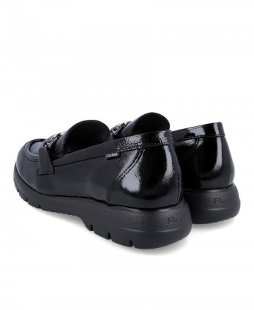 Zapatos de para mujer en color negro Caracteristicas mocasin cuna 3 cm piso extra light exterior piel e interior transpirable p