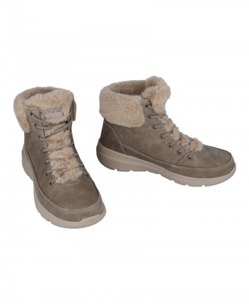 Botines para mujer en color taupe Caracteristicas con cordones altura de piso 3 cm zapato de estilo casual suela de goma termop