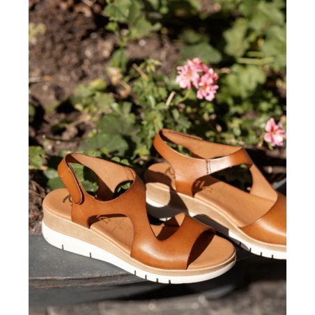 Marila Allen womens leather wedge sandals