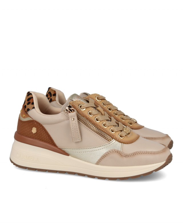Sneakers beige de mujer Carmela 162442