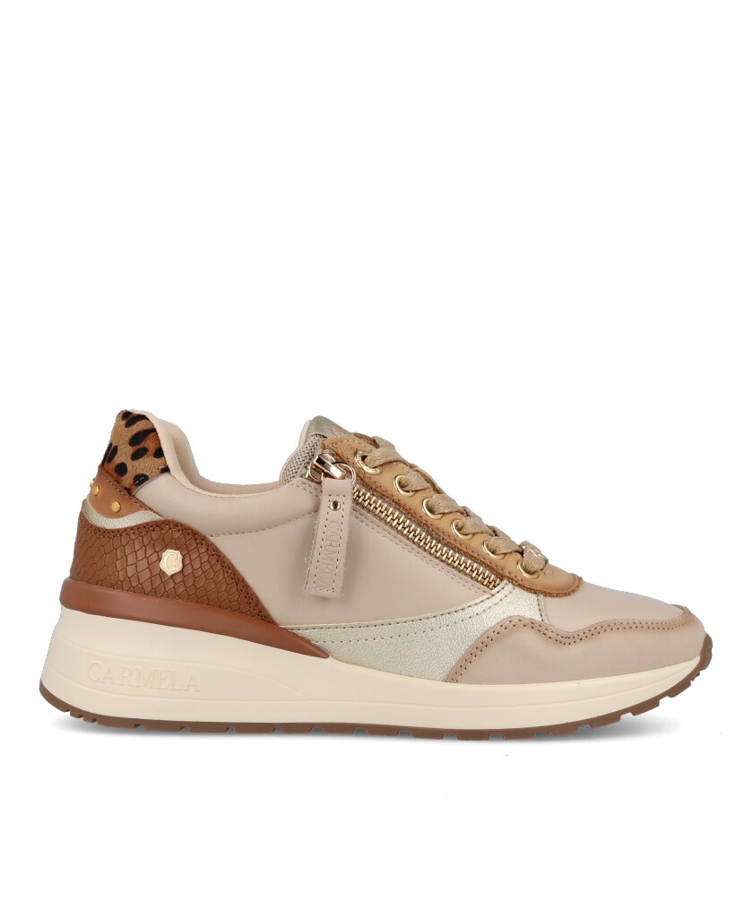 Carmela 162442 Women's Beige Sneakers