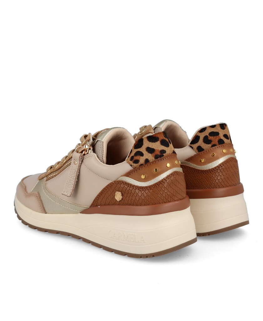 Carmela 162442 Women's Beige Sneakers