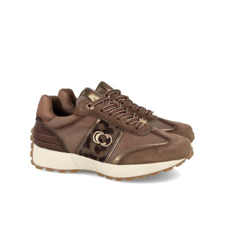 Deportivas de piel color taupe Carmela 162702