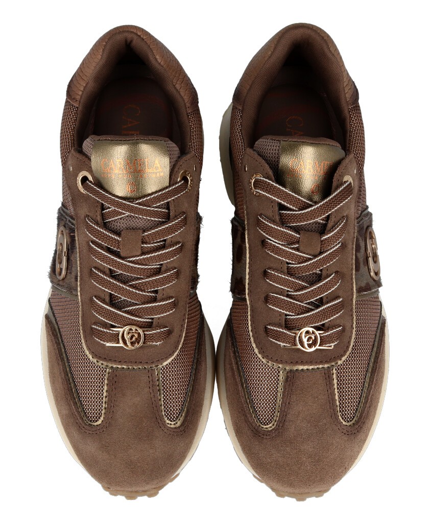 Deportivas de piel color taupe Carmela 162702