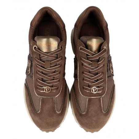 Carmela 162702 Taupe Leather Sneakers