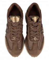 Deportivas de piel color taupe Carmela 162702 Deportivas de piel color taupe Carmela 162702