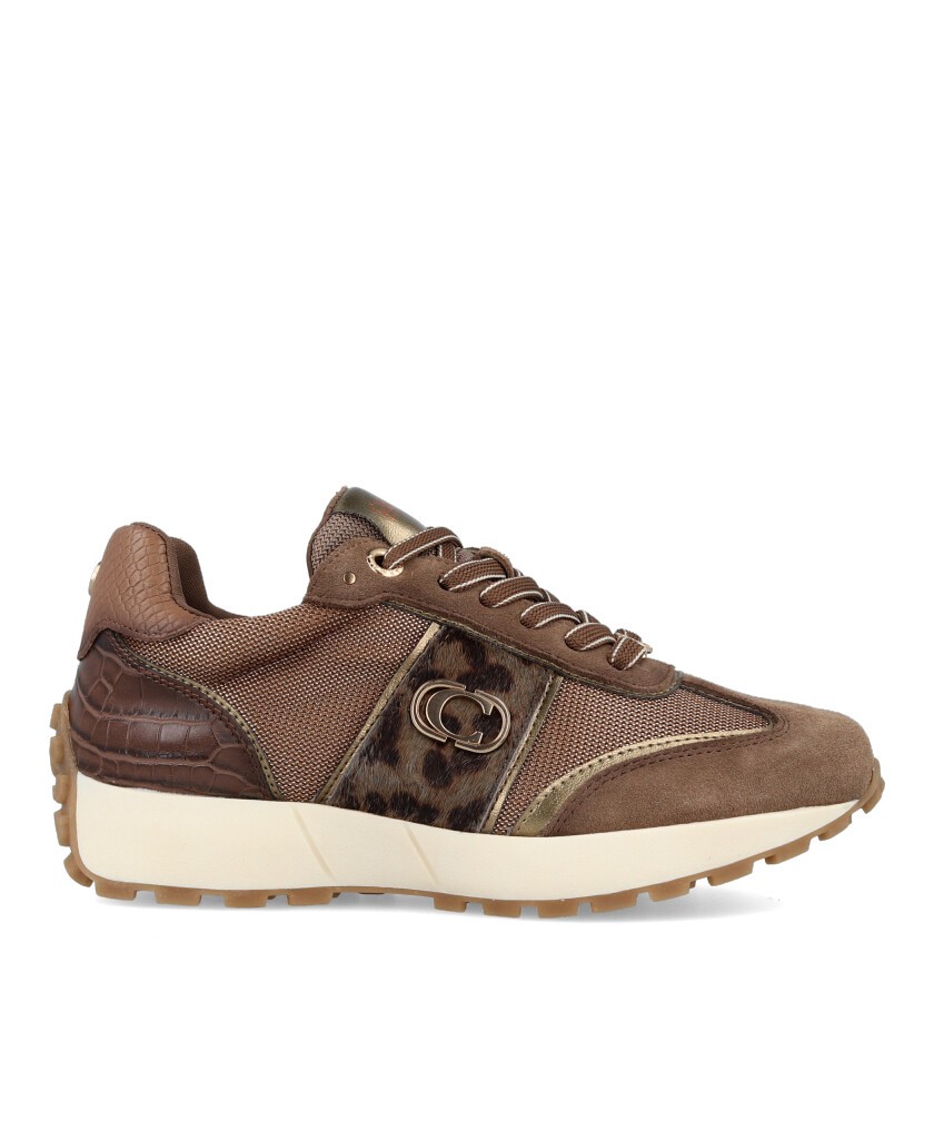 Deportivas de piel color taupe Carmela 162702
