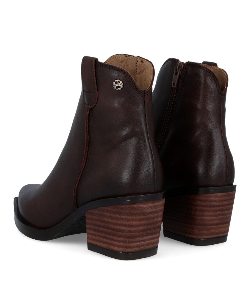 Botines de color marrón intenso Porronet Frida 4752