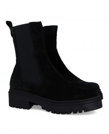 Botines negros con plataforma Porronet 4724