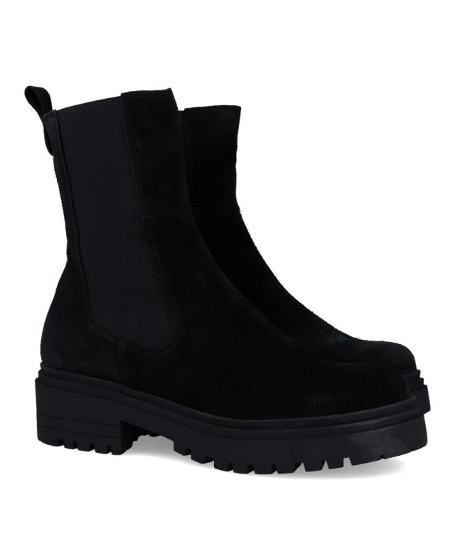 Black Platform Ankle Boots Porronet 4724