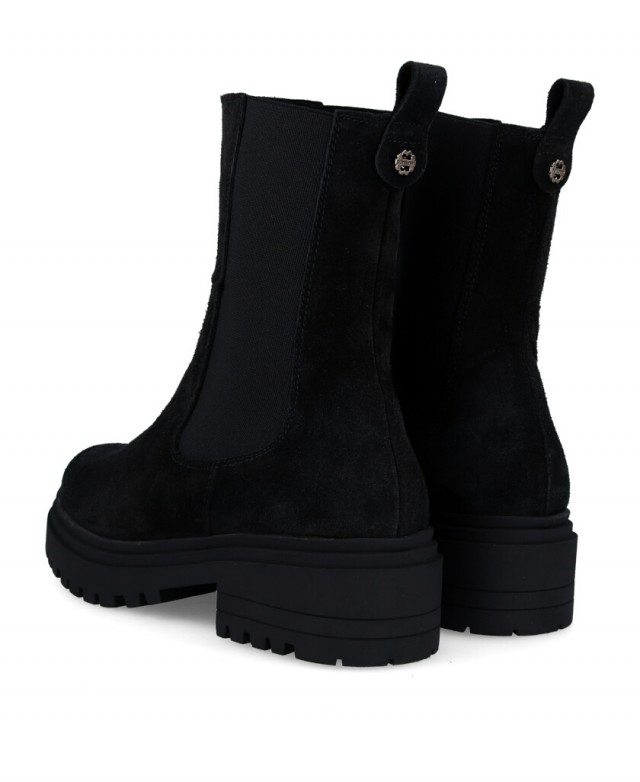 Black Platform Ankle Boots Porronet 4724 Black Platform Ankle Boots Porronet 4724