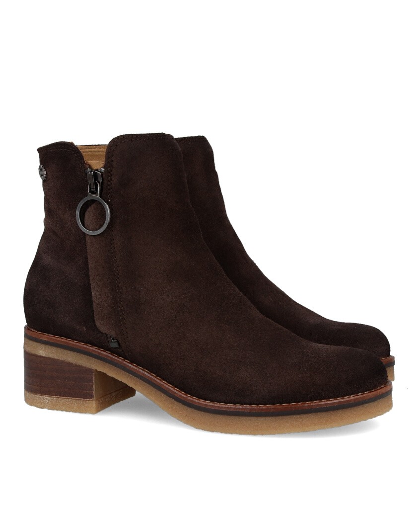 Brown Wide-Heeled Shoe Porronet Diana 4733