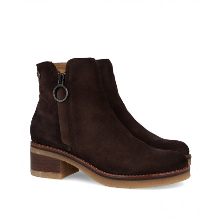 Brown Wide-Heeled Shoe Porronet 4733