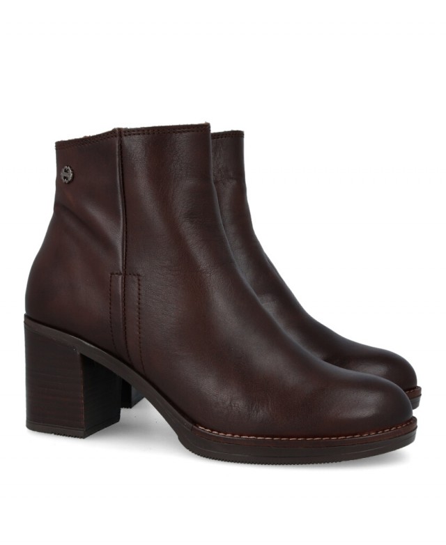 Porronet 4780 brown leather ankle boots