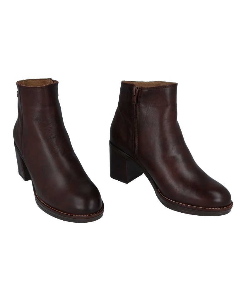 Porronet Rania 4780 brown leather ankle boots