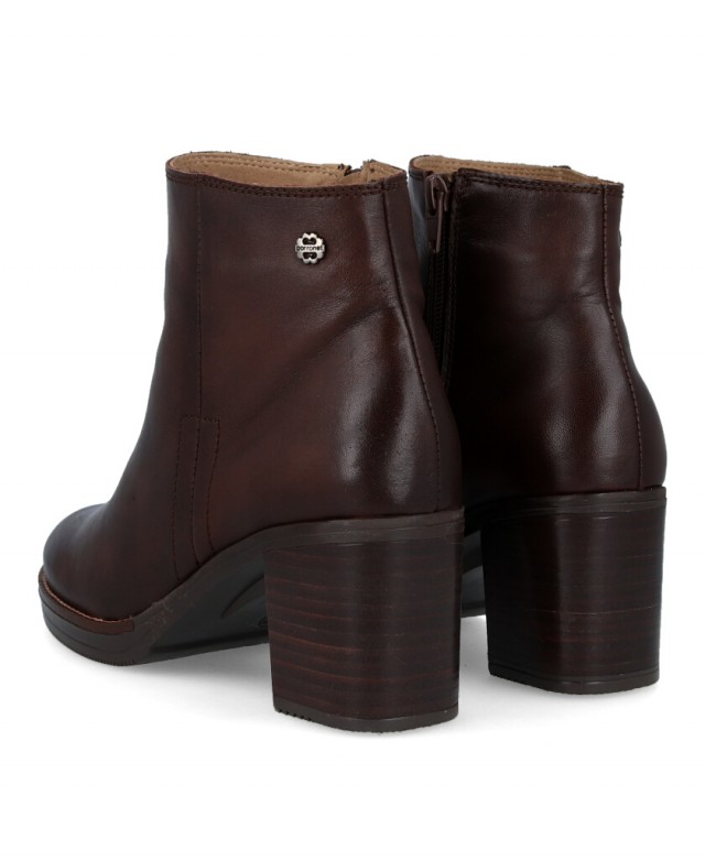 Porronet Rania 4780 brown leather ankle boots