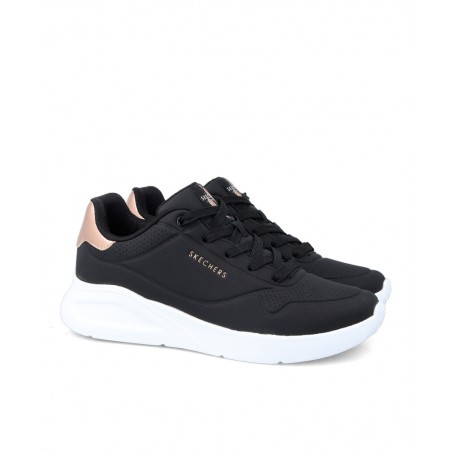 Skechers negras de suela ancha Uno Lite 177291