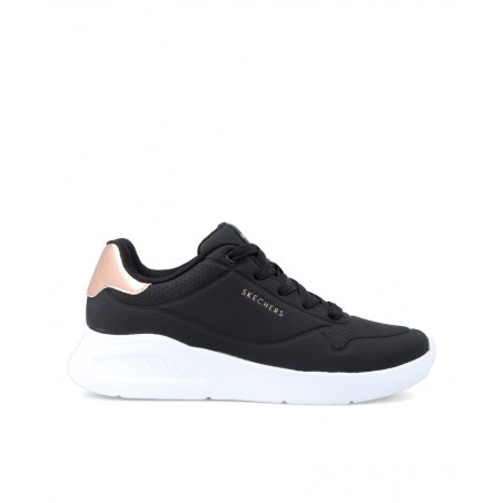 Skechers negras de suela ancha Uno Lite 177291