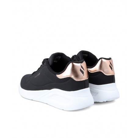 Skechers negras de suela ancha Uno Lite 177291