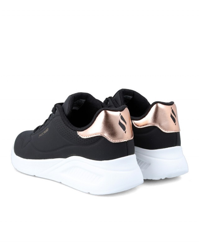 Skechers negras de suela ancha Uno Lite 177291