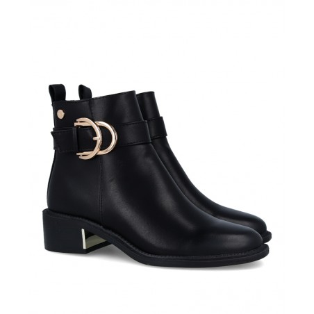 Xti 143103 Black Ankle Boots with Bead and Heel
