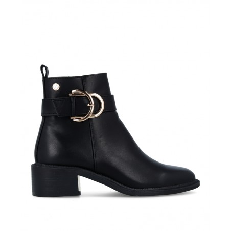 Xti 143103 Black Ankle Boots with Bead and Heel