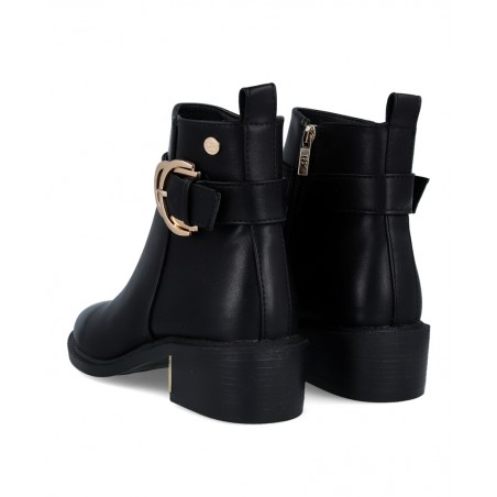 Xti 143103 Black Ankle Boots with Bead and Heel