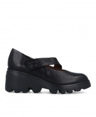 Wonders G-7023 Black Mary Janes with Wedge Wonders G-7023 Black Mary Janes with Wedge