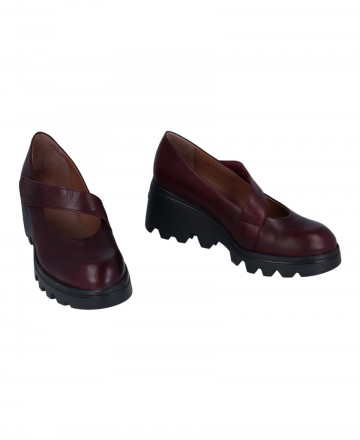 Merceditas burdeos con velcro Wonders G-7023