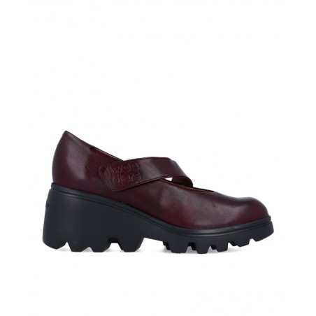 Merceditas burdeos con velcro Wonders G-7023